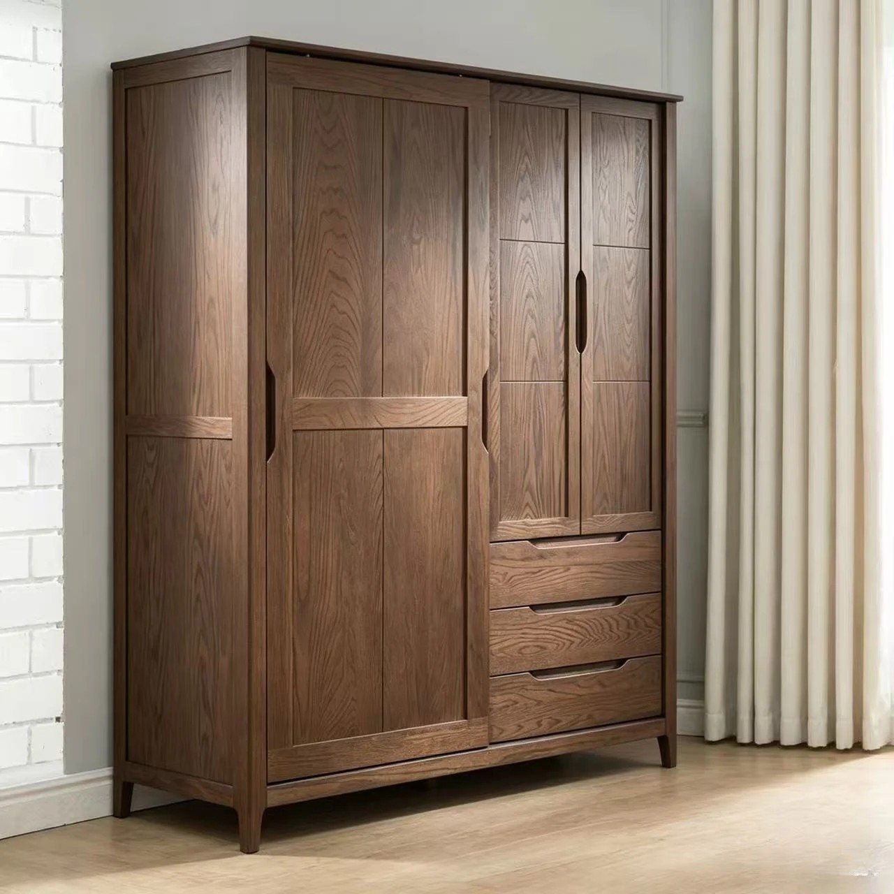 Solid Wood Sliding Wardrobe lifestyle 1