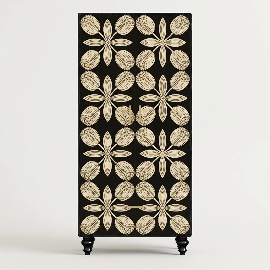 Solid Wood Mid-Century Wardrobe lifestyle 1