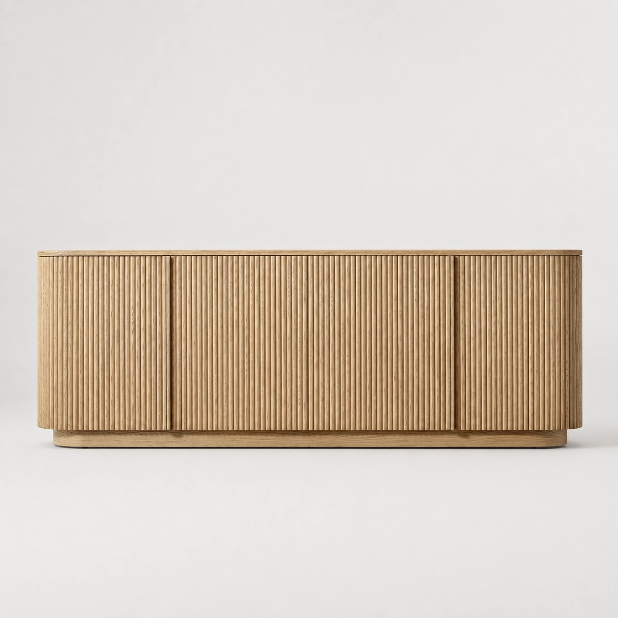 Solid Wood Slatted Sideboard lifestyle 1