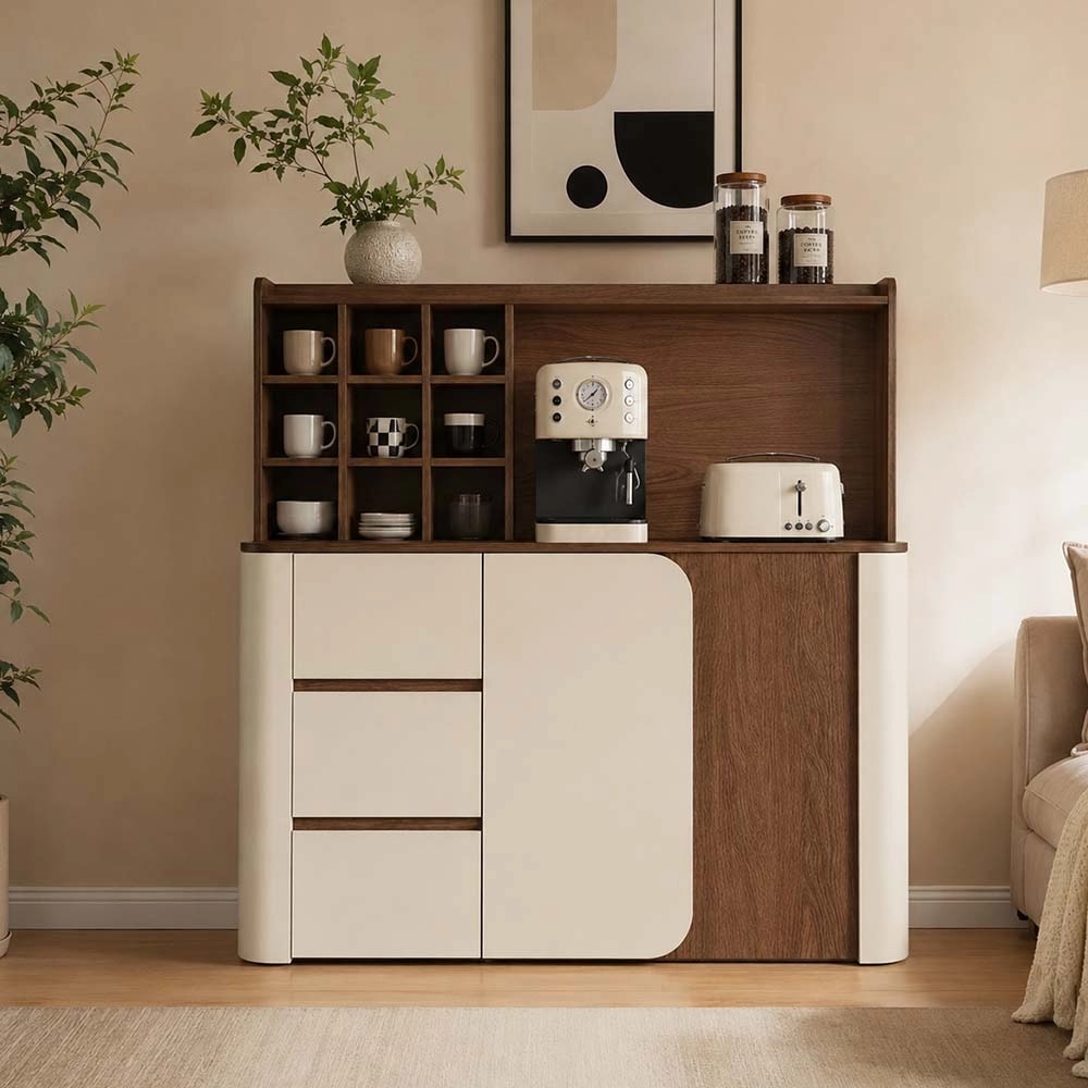 Mid-Century Solid Wood Cabinet lifestyle 1