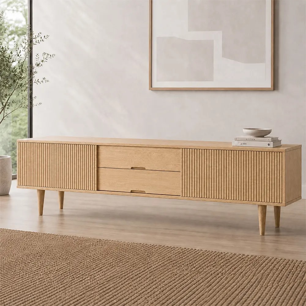 Solid Wood Wabi-sabi TV Stand lifestyle 3