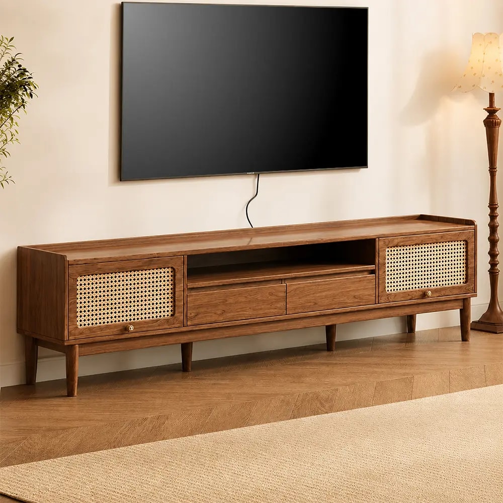 Wabi-Sabi Wicker TV Stand lifestyle 3