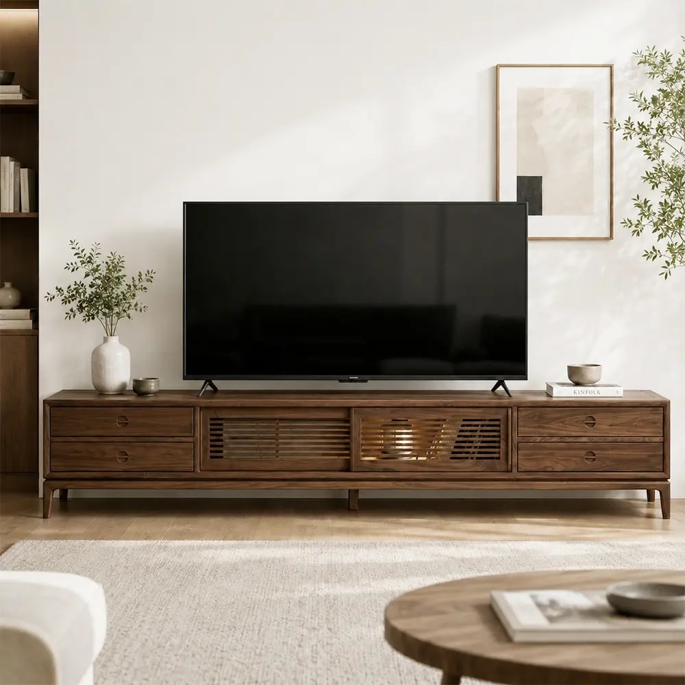 Black Walnut Media Console lifestyle 1