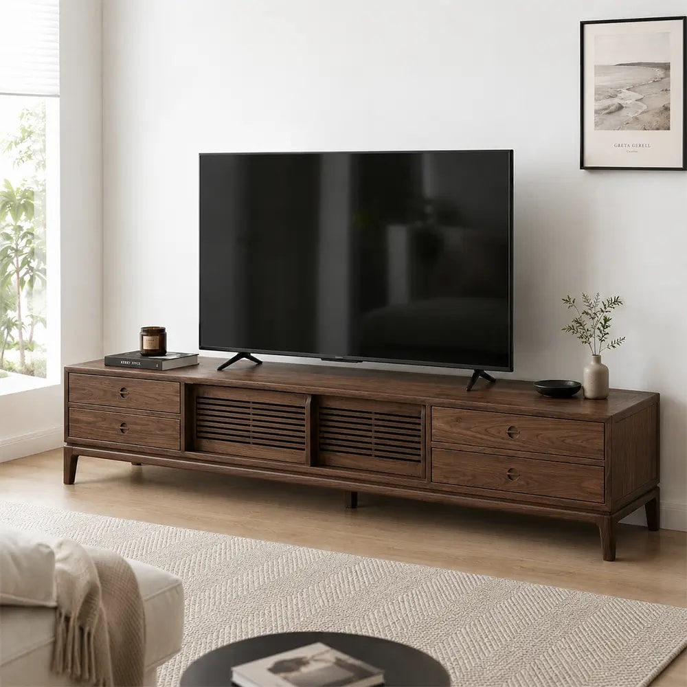 Black Walnut Media Console lifestyle 2