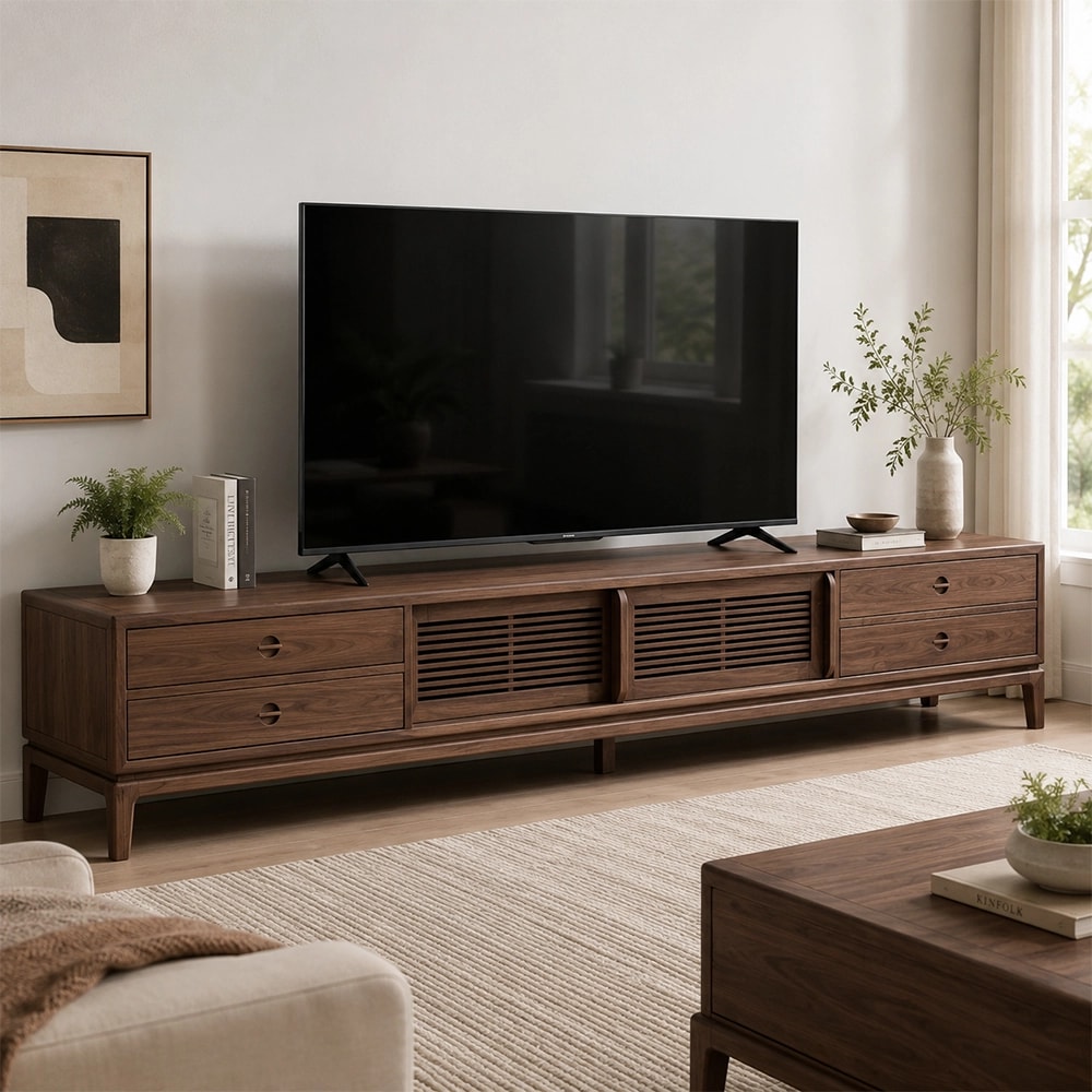 Black Walnut Media Console lifestyle 3