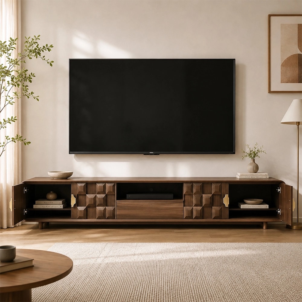 Black Walnut Media Console lifestyle 3