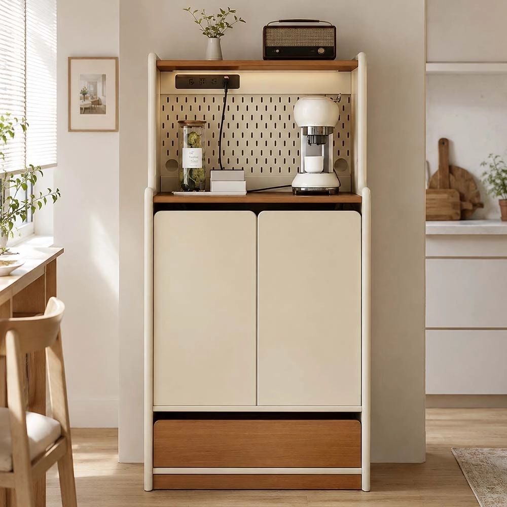 Cream-Style Pegboard Sideboard lifestyle 1