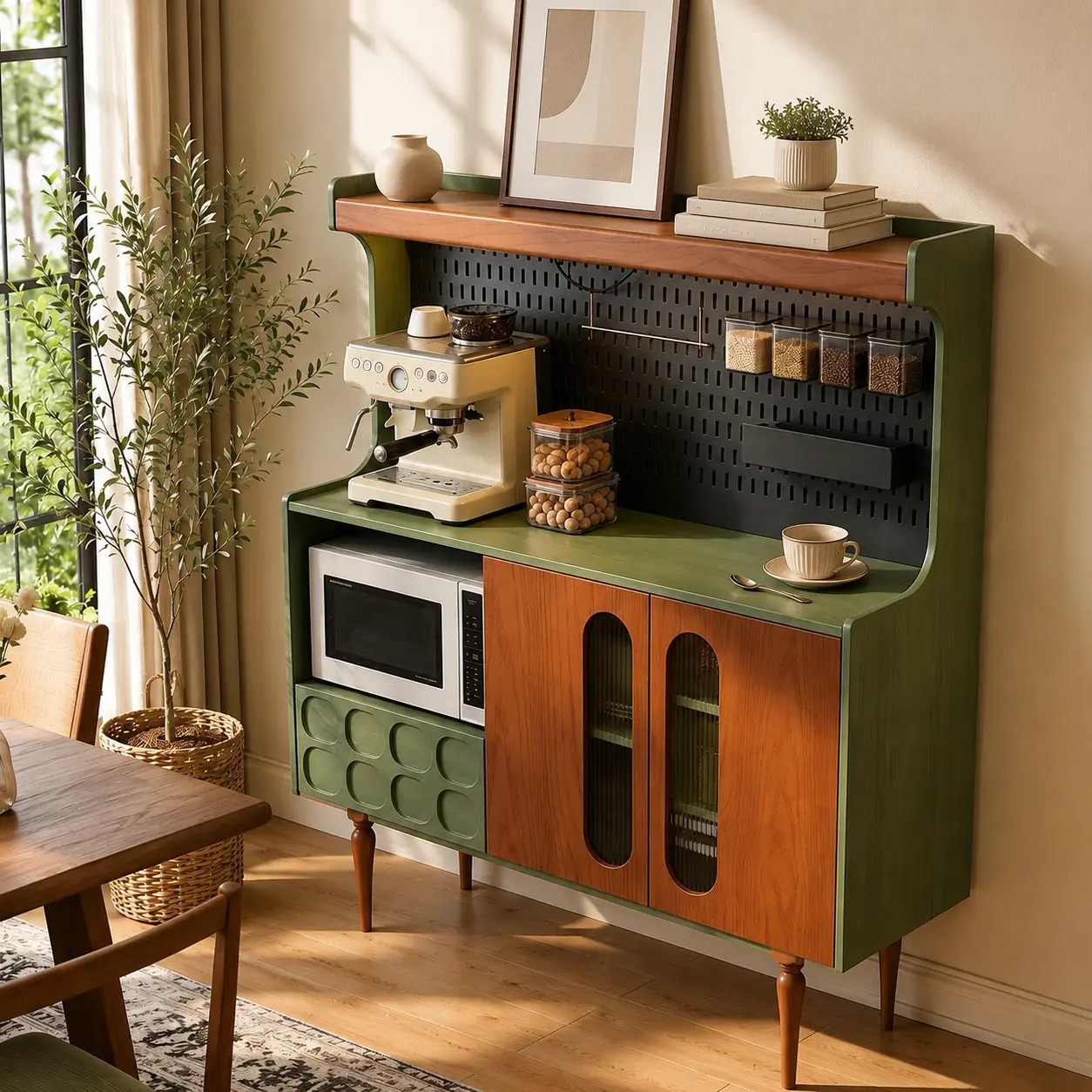 Mid-Century Solid Wood Sideboard lifestyle 3