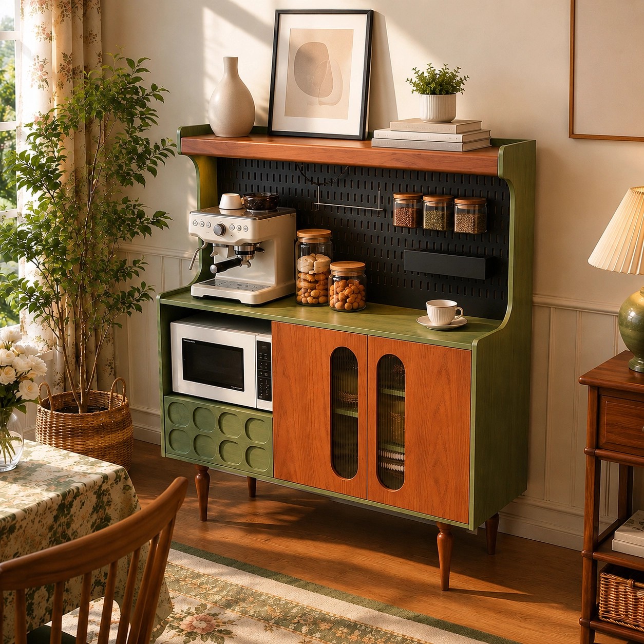 Mid-Century Solid Wood Sideboard lifestyle 2