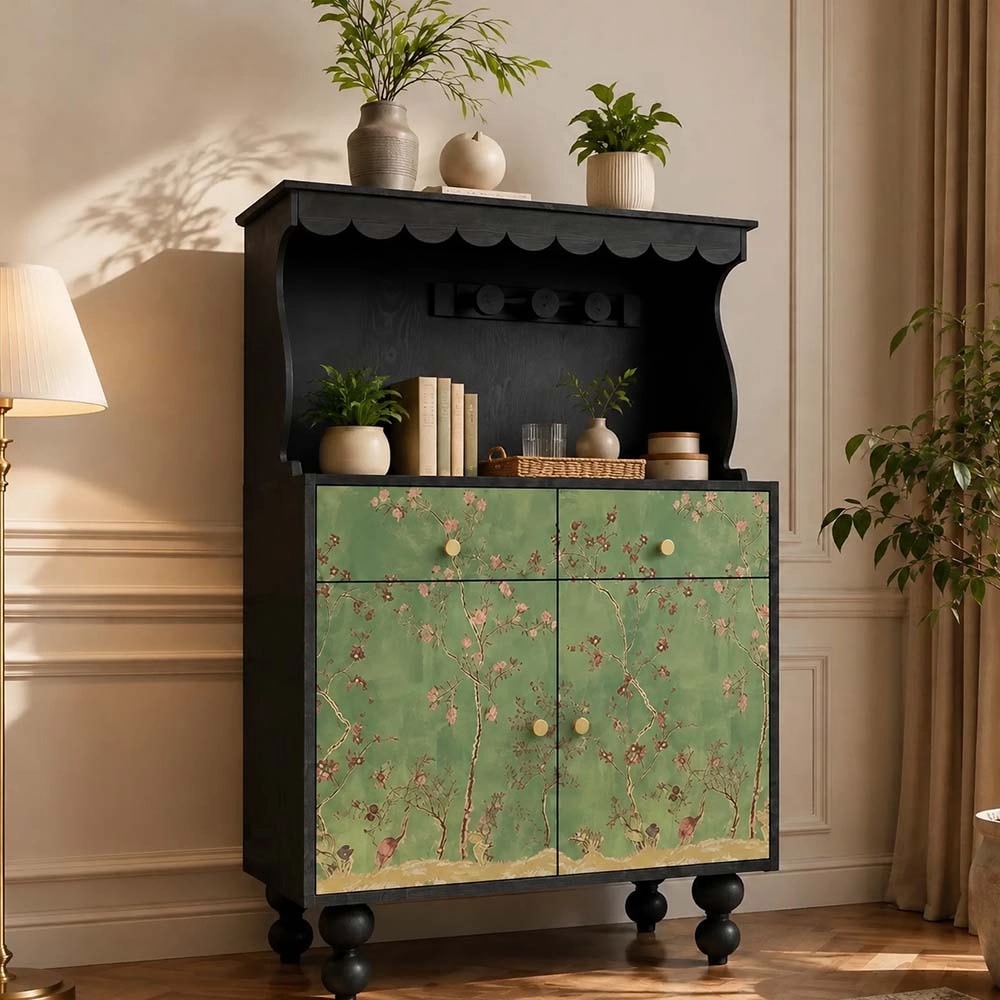 Vintage Two-Tone Solid Wood Sideboard lifestyle 3