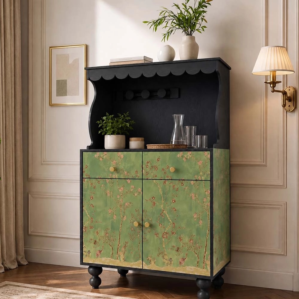 Vintage Two-Tone Solid Wood Sideboard lifestyle 2