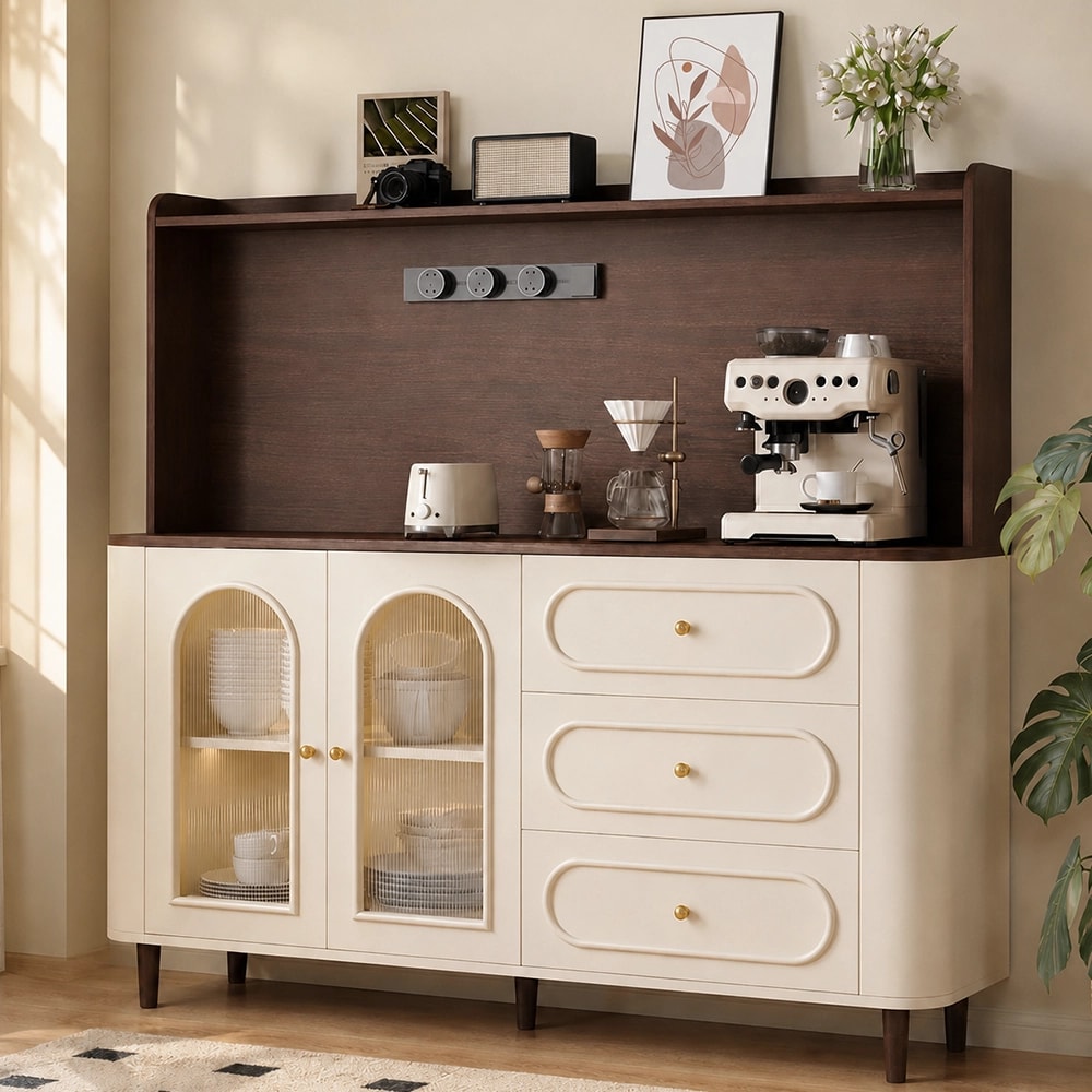 Retro Sideboard with Glass Doors lifestyle 3