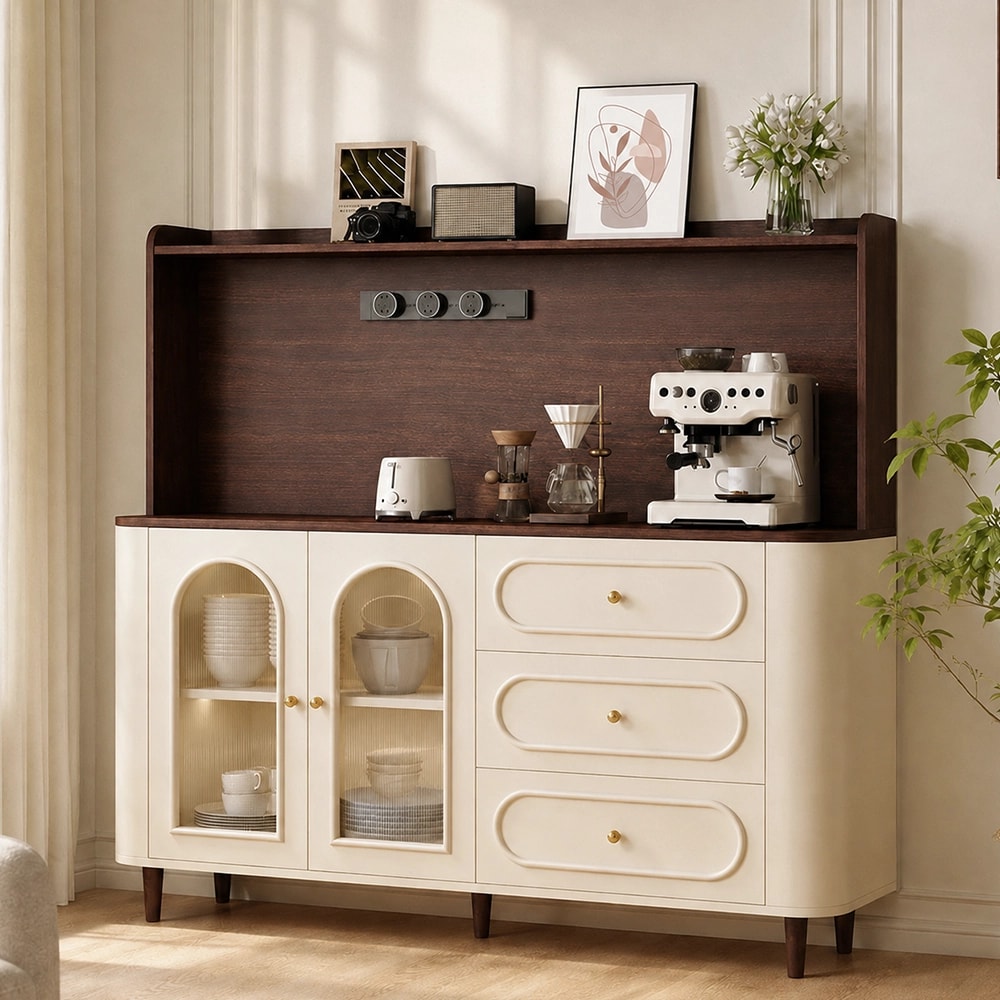 Retro Sideboard with Glass Doors lifestyle 2