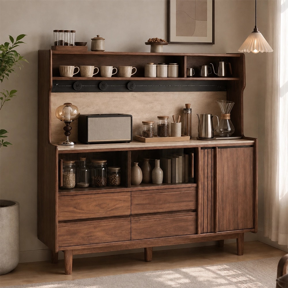 Solid Wood & Stone Sideboard lifestyle 2