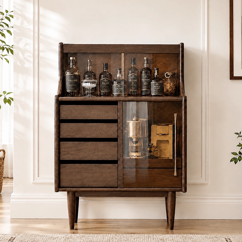 Minimalist Solid Wood Buffet Cabinet lifestyle 1