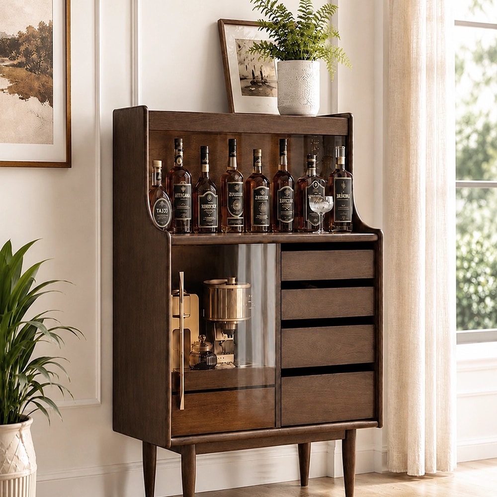 Minimalist Solid Wood Buffet Cabinet lifestyle 2