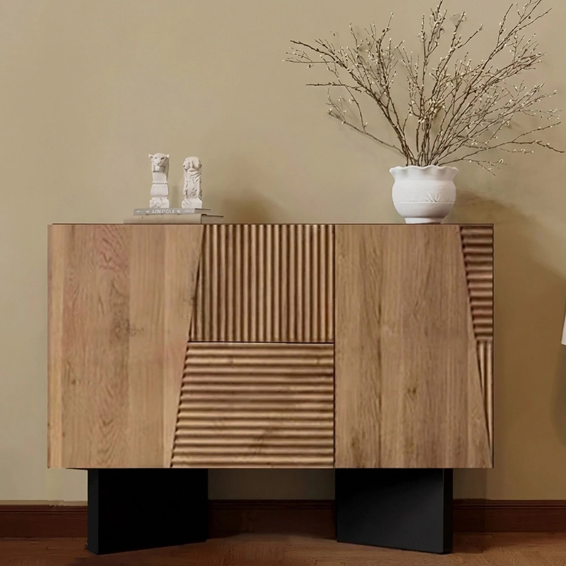 Solid Wood Corrugated Sideboard lifestyle 1
