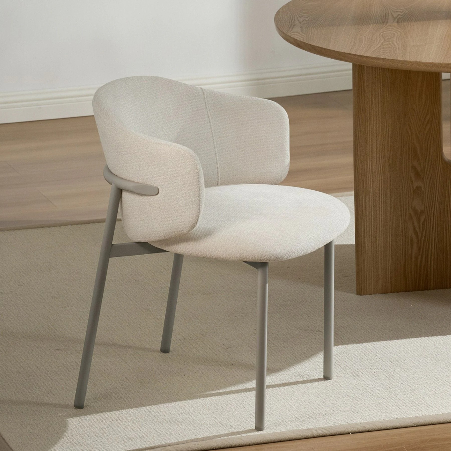 Minimalist Upholstered Dining Chair lifestyle 1