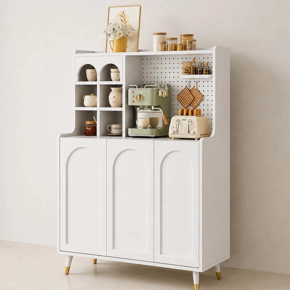 Creamy Thin Storage Cabinet lifestyle 1