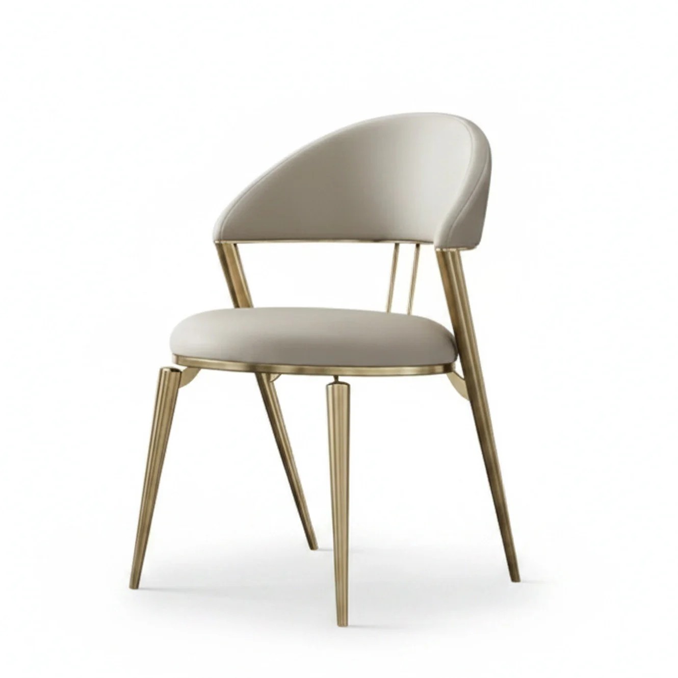 Armless Leather Dining Chair lifestyle 1