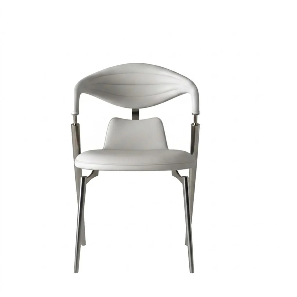Minimalist Leather Dining Chair lifestyle 1