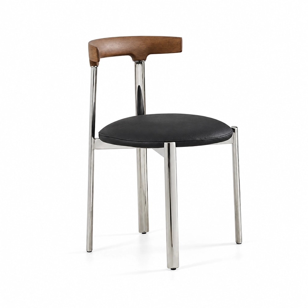 Curved Leather Dining Chair lifestyle 1