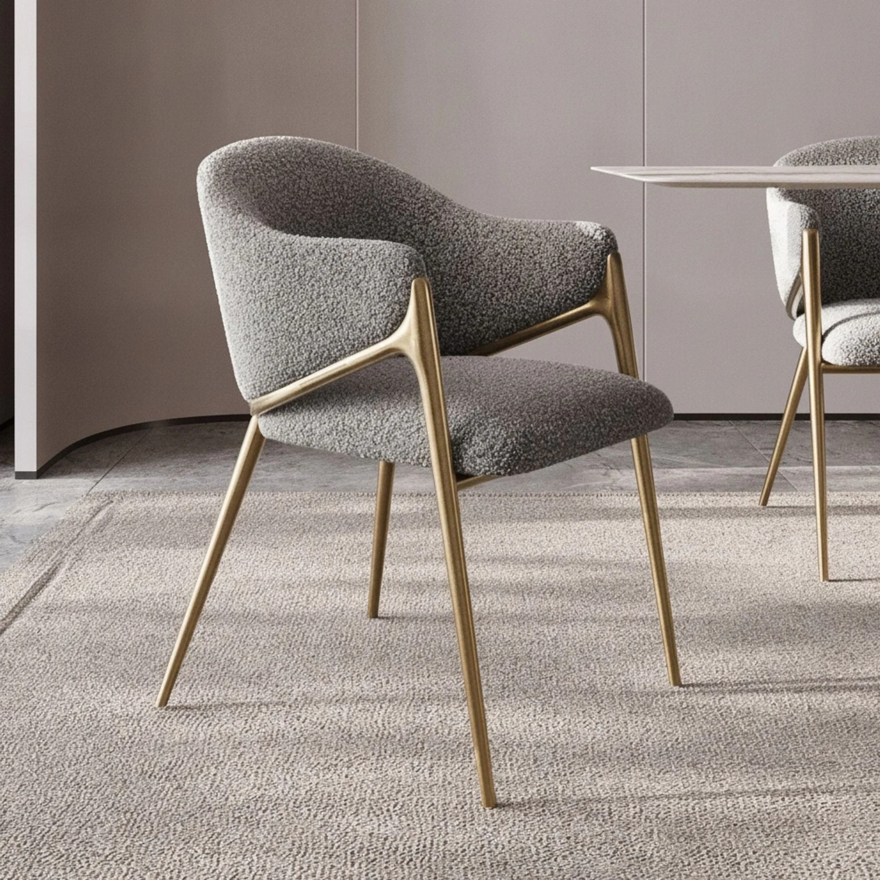 Lambswool Dining Armchair lifestyle 1