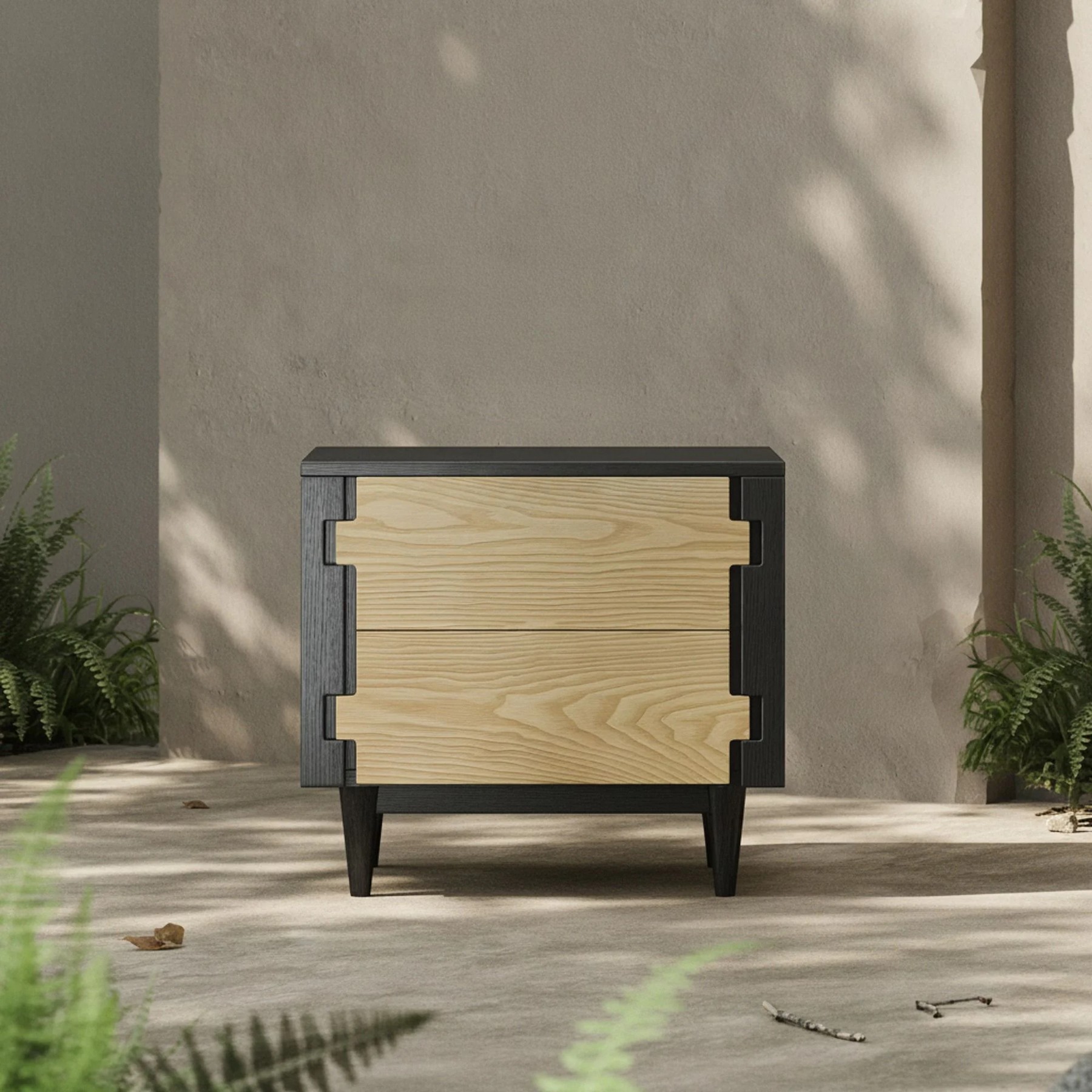 Vintage Solid Wood Nightstand lifestyle 3