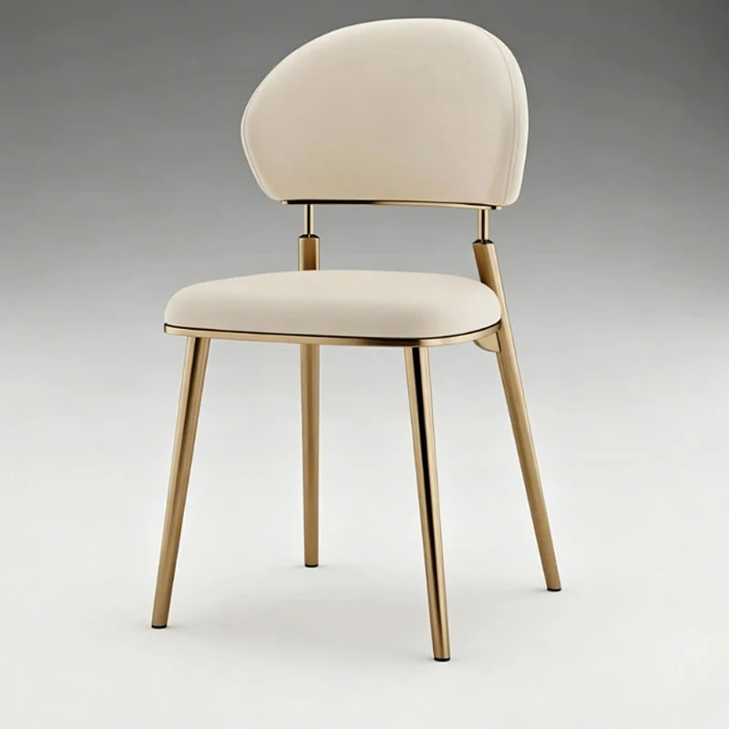 Upholstered Dining Chair with Metal Legs lifestyle 1