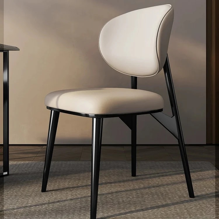 Minimalist Leather Dining Chair lifestyle 1