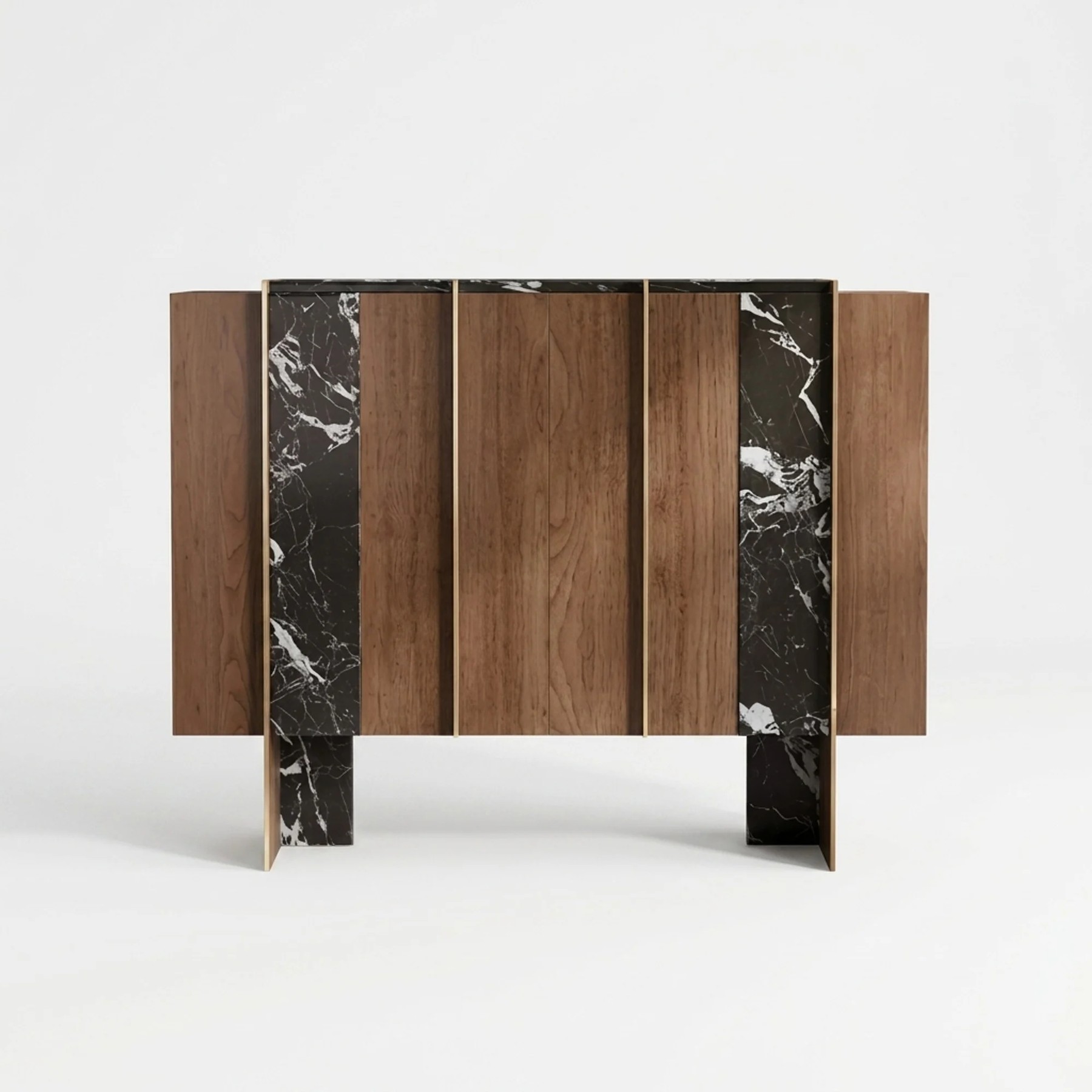 Mid-Century Solid Walnut Shoe Cabinet lifestyle 1