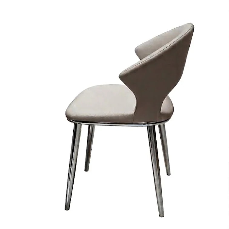 Leather & Steel Openwork Dining Chair lifestyle 1