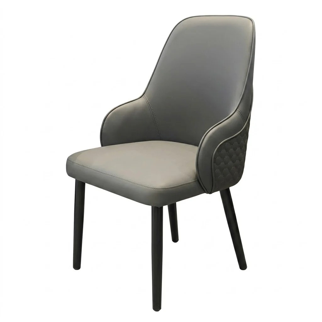 Leather Dining Chair with Armrests lifestyle 1