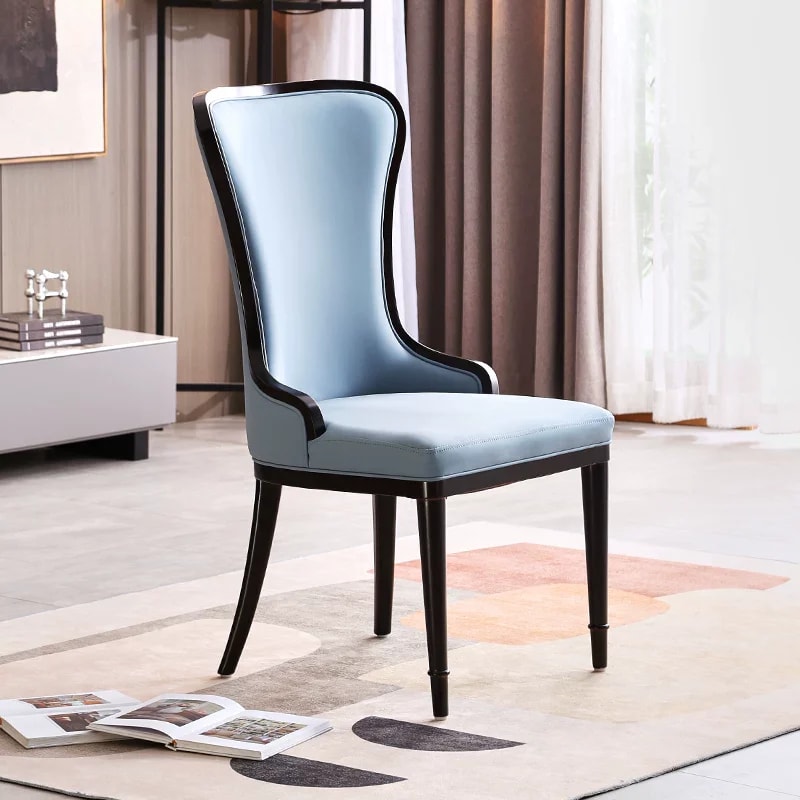 Leather Upholstered Dining Chair with Arms lifestyle 1