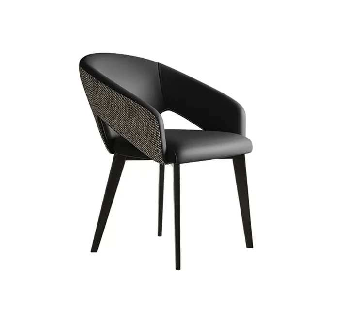 Modern Leather Dining Armchair lifestyle 1
