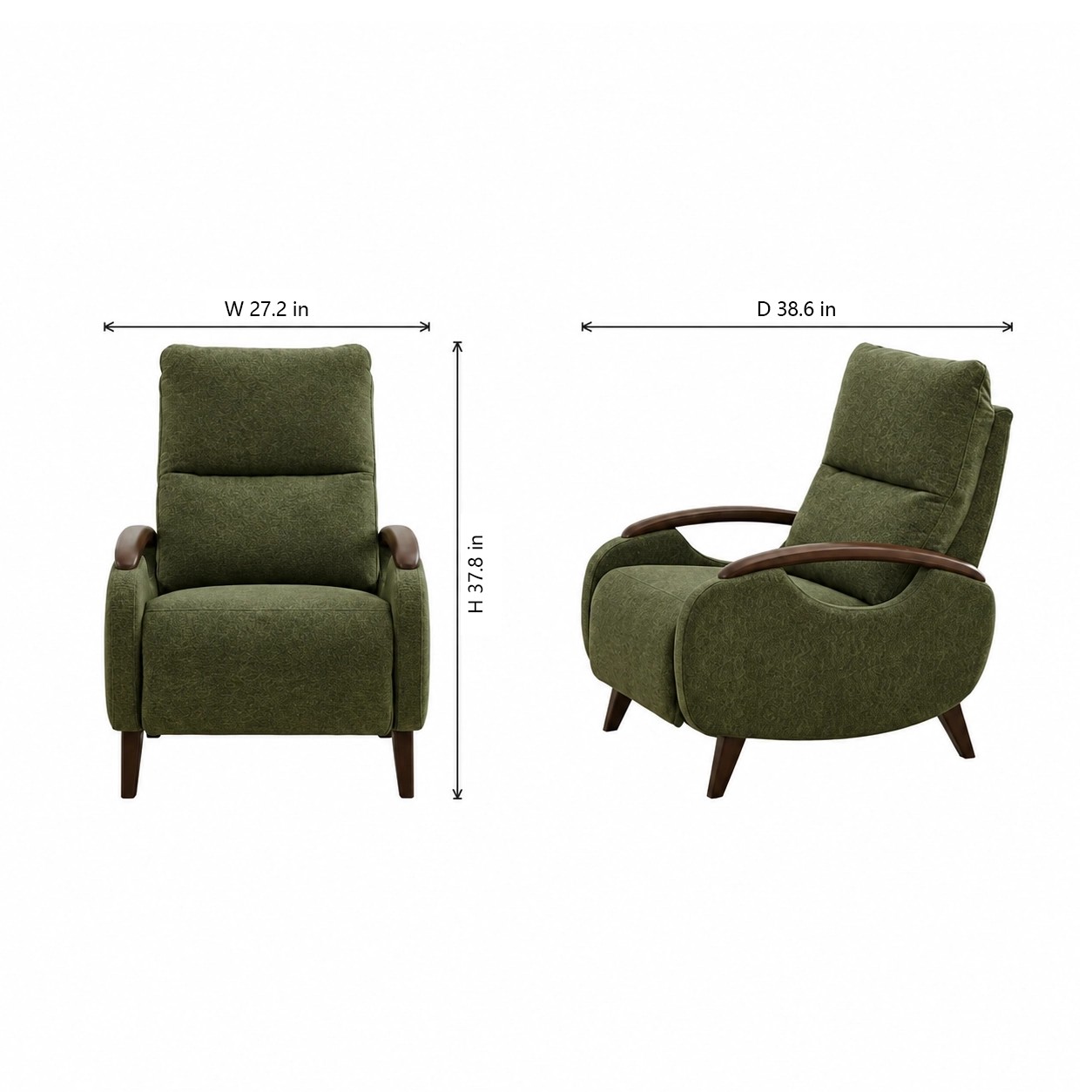 Mid-Century Solid Wood Lounge Chair lifestyle 2