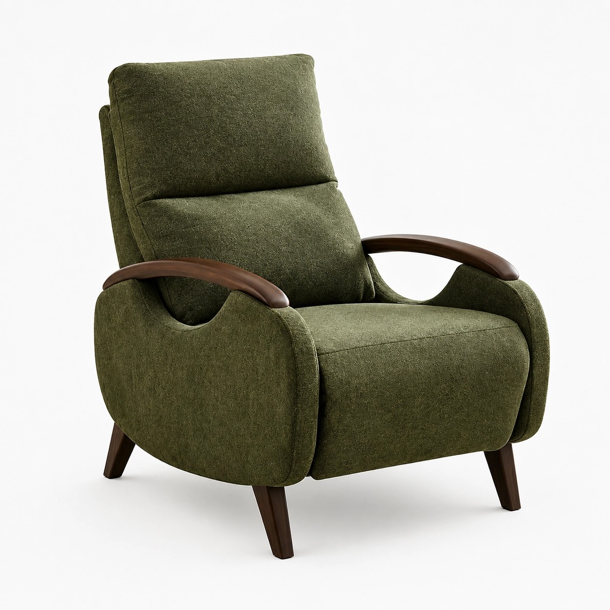 Mid-Century Solid Wood Lounge Chair lifestyle 1
