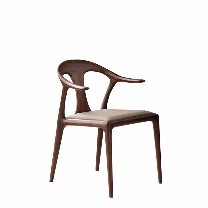 Minimalist Solid Wood Armchair lifestyle 1