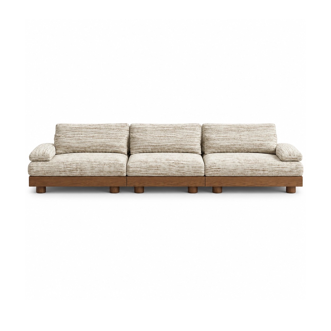 Solid Wood Modular Chenille Sofa lifestyle 1