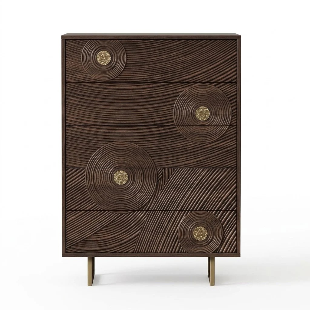 Solid Walnut Two-Door Shoe Cabinet lifestyle 1