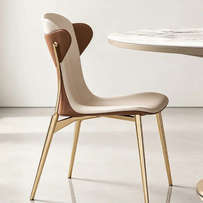 Metal & Leather Dining Chair lifestyle 1