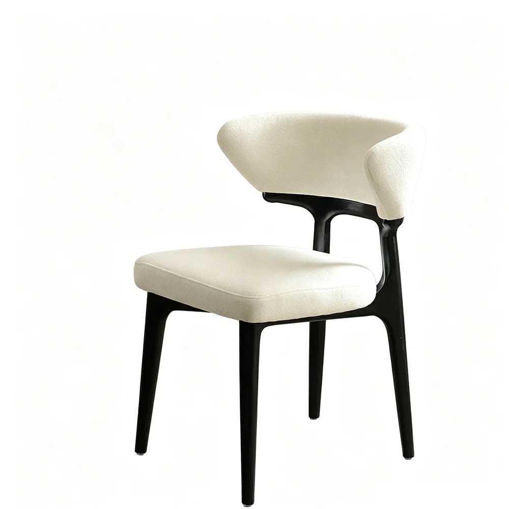 Vintage Wood & Lambswool Dining Chair lifestyle 1