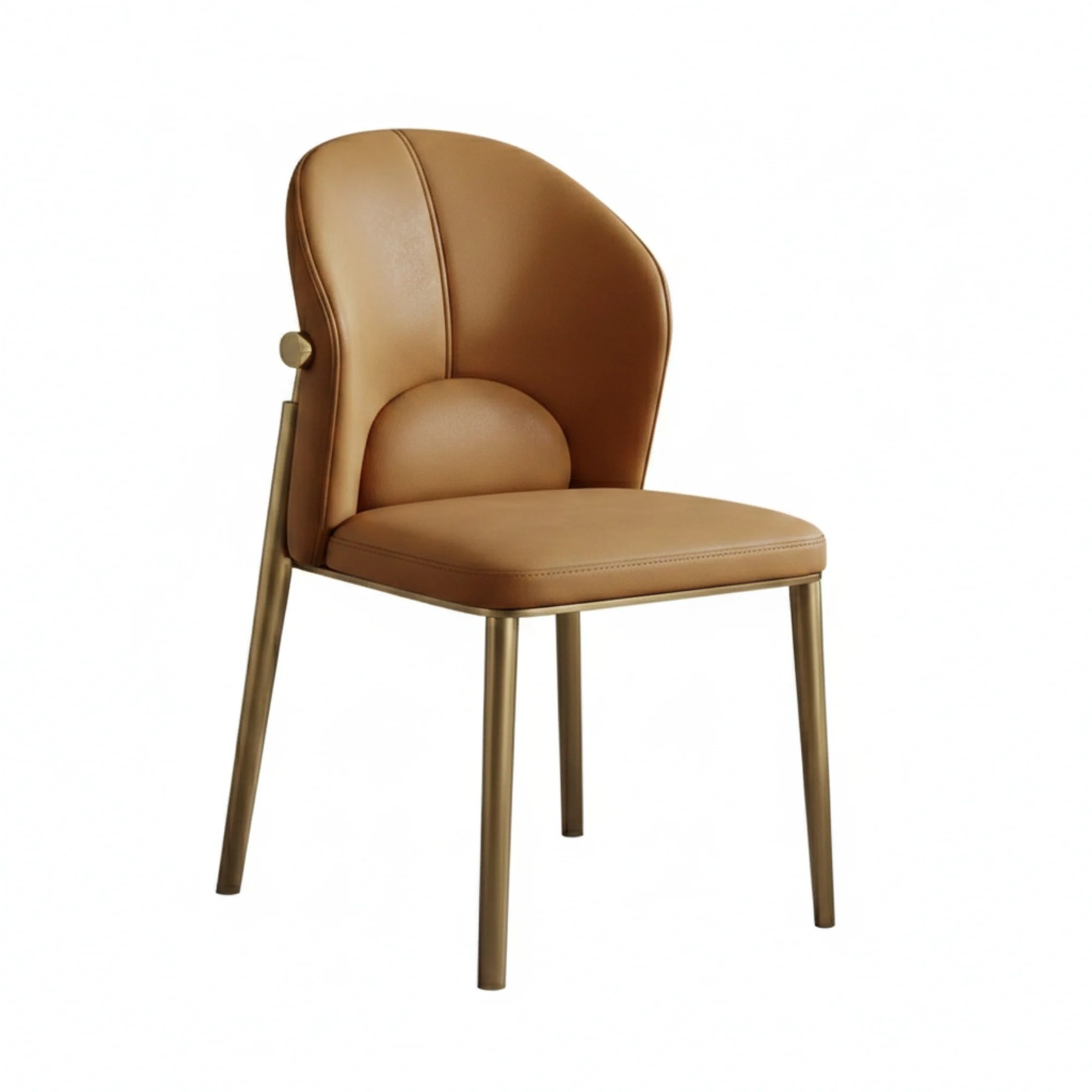 Faux Leather Dining Chair, Steel Frame lifestyle 1