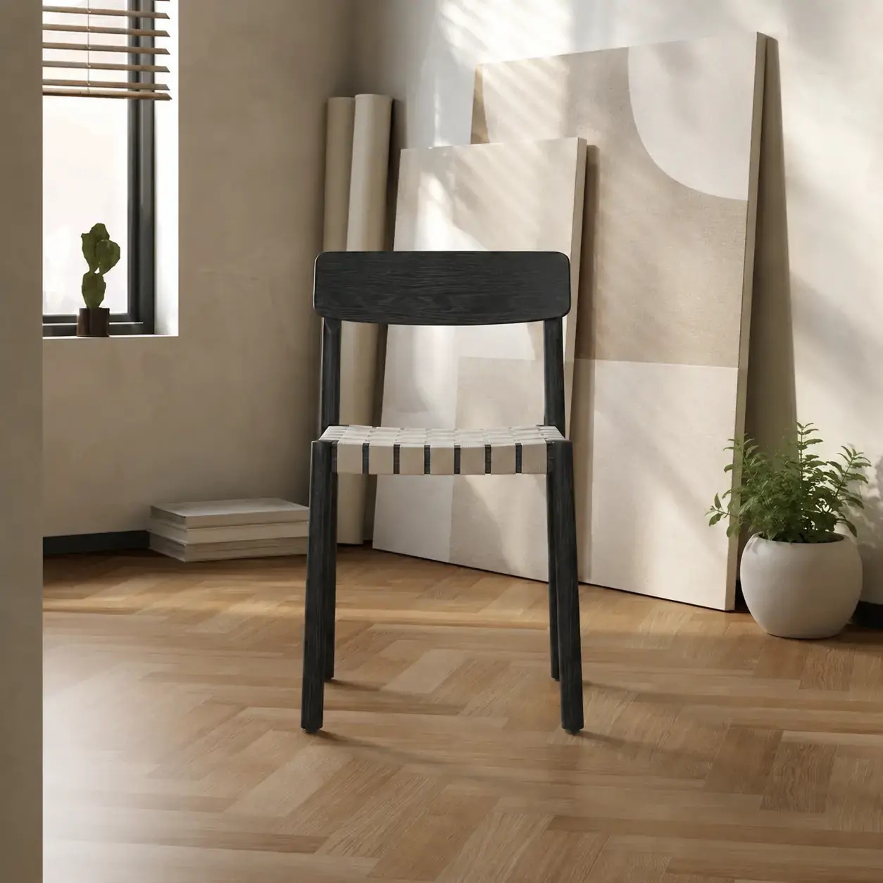Wabi-Sabi Wood Dining Chair lifestyle 1