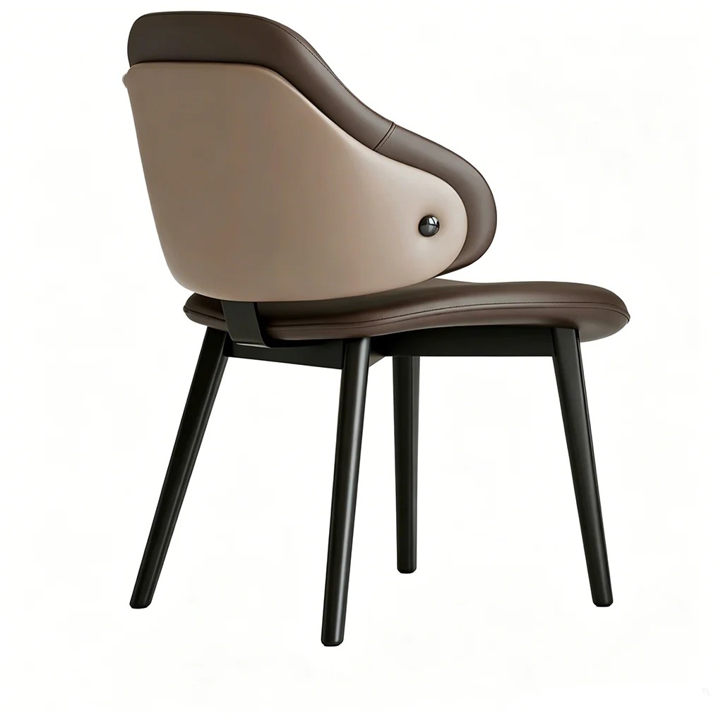 Sleek Faux Leather Dining Chair lifestyle 1