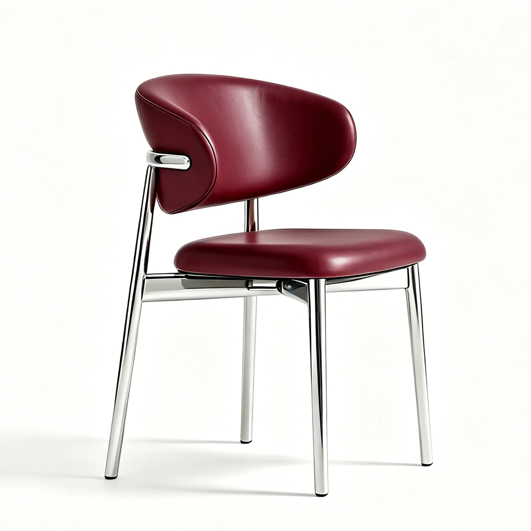 Upholstered Stainless Steel Dining Chair lifestyle 1