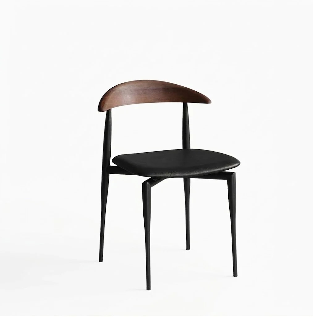 Retro Faux Leather Dining Chair lifestyle 1