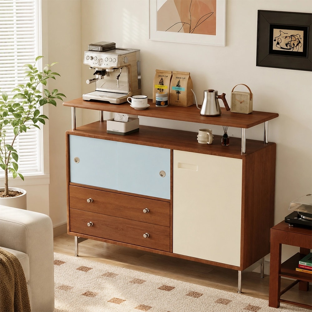 Forli Walnut Wood Credenza lifestyle 2