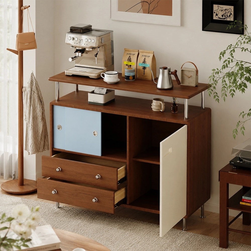 Forli Walnut Wood Credenza lifestyle 3