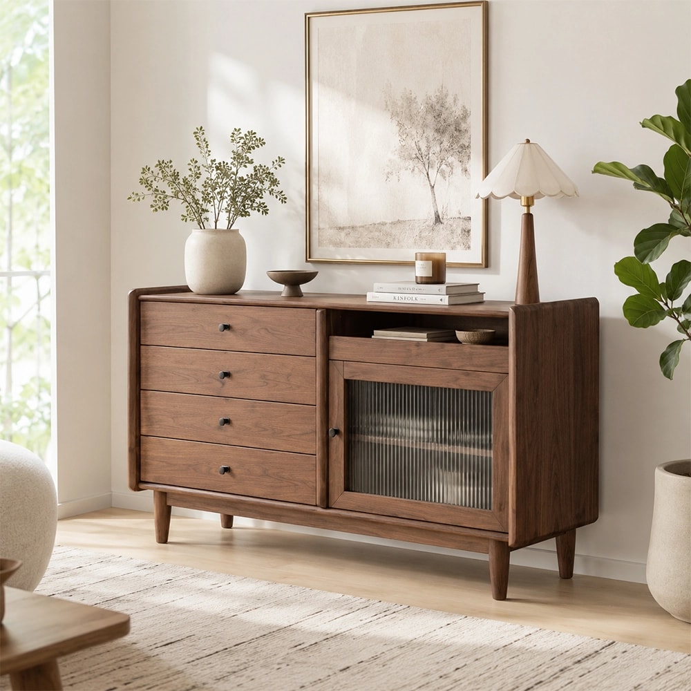 Minimalist Black Walnut Sideboard lifestyle 3